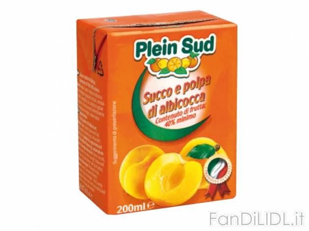 Succo e polpa di albicocca, pera o pesca , prezzo 1,09 &#8364; per 6x 200 ml, ...