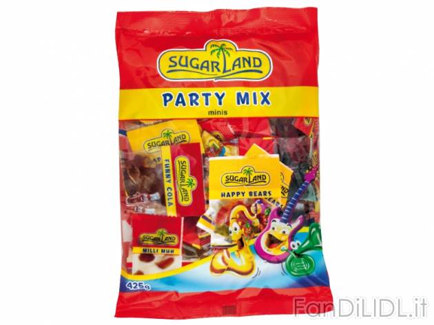 Party Mix , prezzo 2,59 &#8364; per 425 g, € 6,09/kg EUR. 
- Forme sorprendenti ...