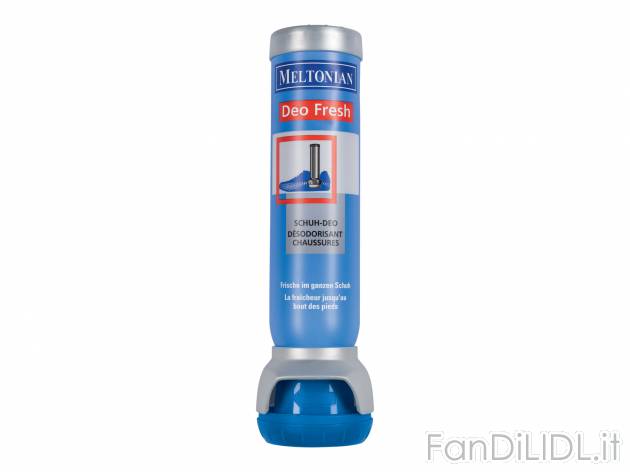 Deodorante spray per scarpe Meltonian, prezzo 2.79 &#8364;  
100 ml
Caratteristiche