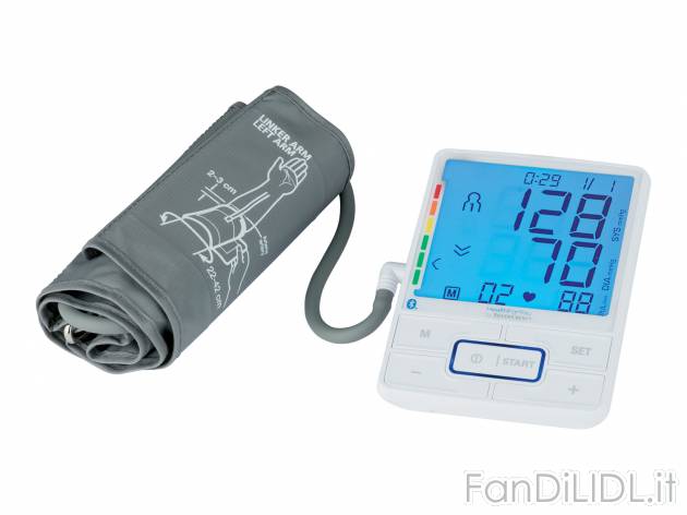 Misuratore di pressione da braccio HealthForYou Silvercrest, prezzo 24.99 € 
App ...