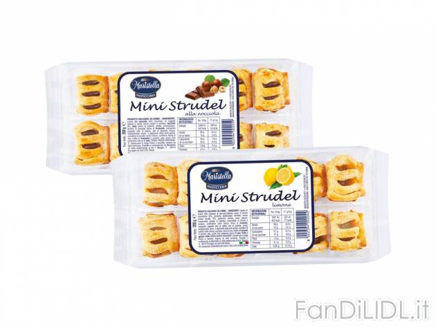 Mini strudel alla nocciola o al limone , prezzo 1.29 EUR