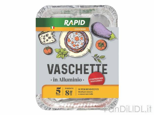 Vaschette 8 porzioni , prezzo 1.49 EUR  
Vaschette 8 porzioni    
-  Senza coperchio