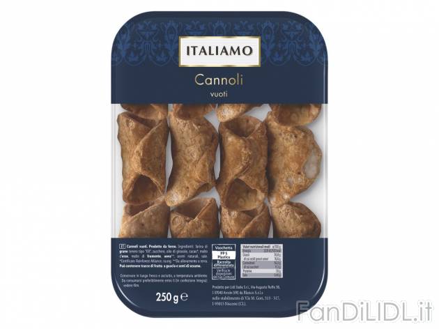 Cialde per cannoli , prezzo 1.99 EUR 
Cialde per cannoli 
- Con uova da galline ...