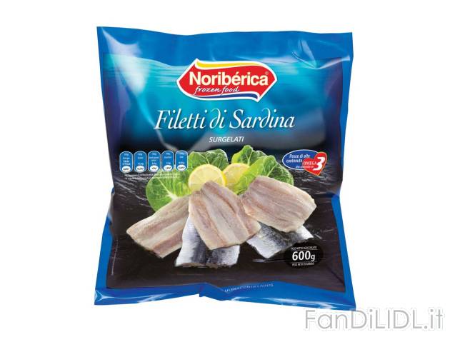 Filetti di sardina surgelati , prezzo 3.49 EUR