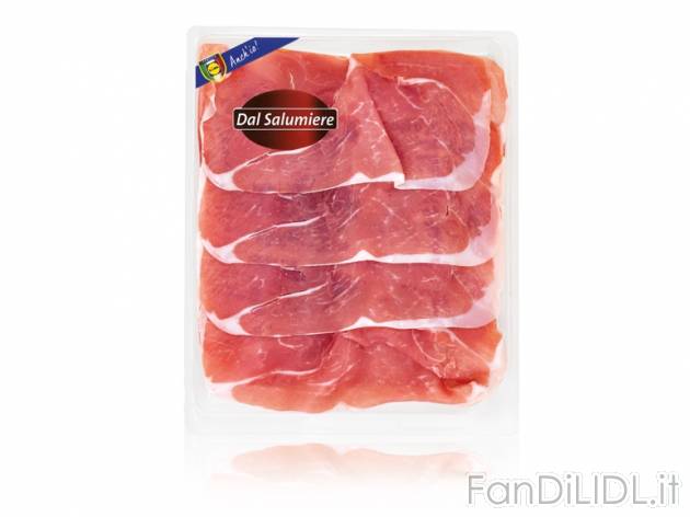 Prosciutto crudo a fette Dal Salumiere, prezzo 1,99 &#8364; per 125 g, € 15,92/kg ...