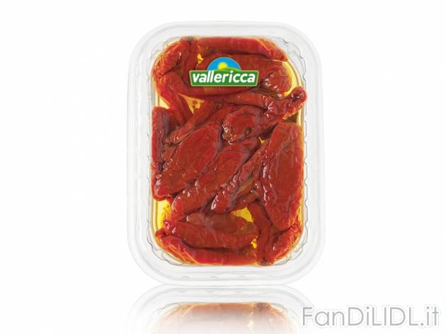 Pomodori secchi Vallericca, prezzo 1,11 &#8364; per 150 g (sgocc.), € 7,40/kg ...