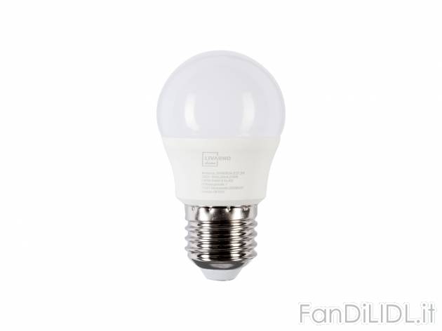 Lampadina LED Livarno, prezzo 1.49 &#8364; 
2,3/3W 
- Bianco caldo 2700 K
- ...
