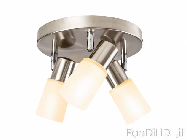 Lampada LED da soffitto con faretti Livarno, prezzo 14.99 € 
- Materiale di montaggio ...