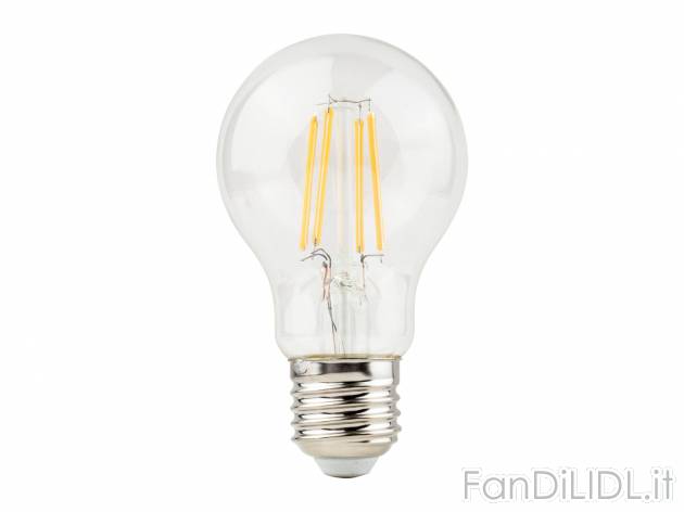 Lampadina LED 4,7W a filamento Livarno, prezzo 1.99 € 
- Bianco caldo
- 2700 ...