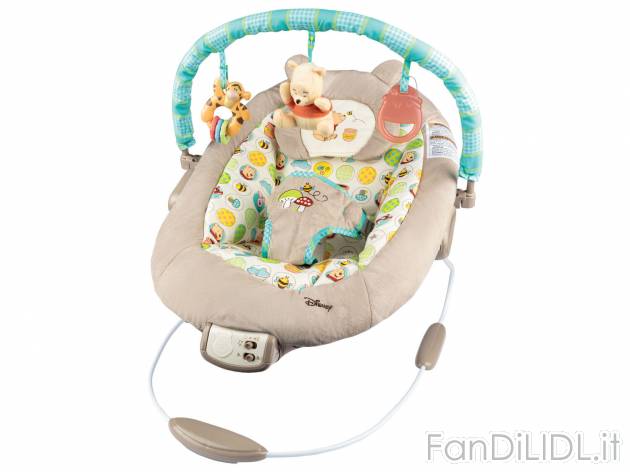 Sdraietta neonato con vibrazioni e melodie Disney, prezzo 44.00 € 
- Con barra ...