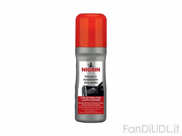 Stick per la manutenzione della gomma Nigrin, prezzo 2.49 € 
- Spugna per l&#039;applicazione ...