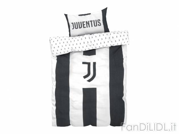 Parure copripiumino singolo Juventus, prezzo 24.99 € 
- Puro cotone
- Federa: ...