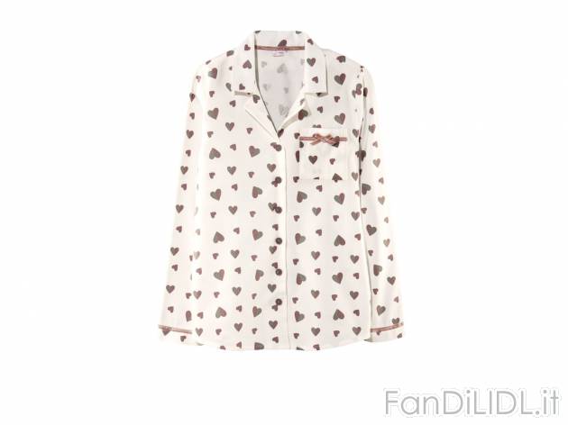 Pigiama Donna Natalizio A Vita Alta Con Tasche - Morbido E Caldo, Stampe Festive (Alce, Fiocchi Di Neve, Taglie S-XL)