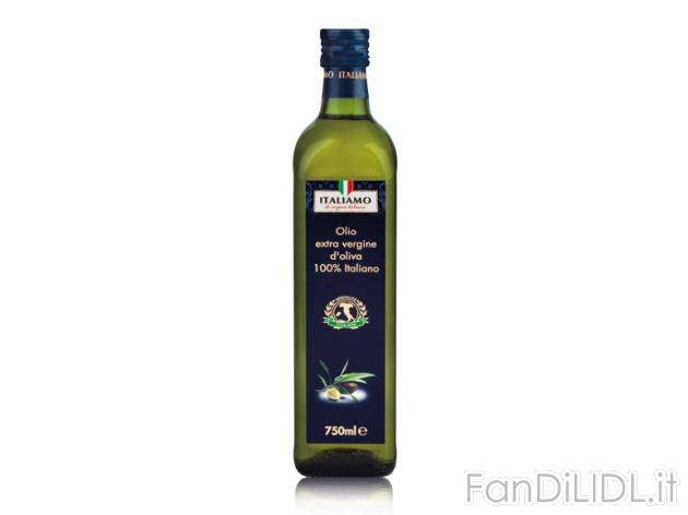 Olio extra vergine di oliva Italiamo, prezzo 3,29 &#8364; per 0.75 l bottiglia, ...