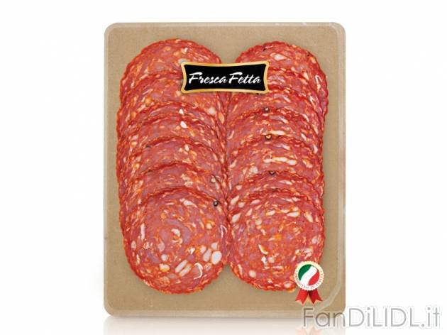 Ventricina piccante Fresca Fetta, prezzo 1,49 &#8364; per 120 g, € 12,42/kg ...