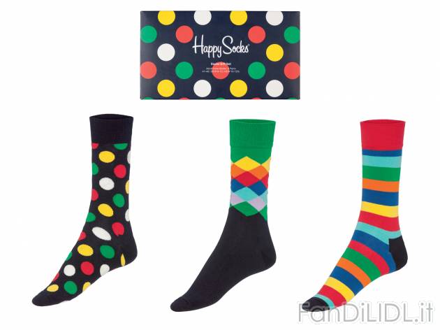 Calze Happy Socks Happy-socks, prezzo 12.99 &#8364; 
3 paia - Misure: 36-46 ...