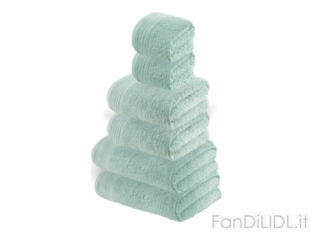 Set asciugamani Livarno, prezzo 9.99 &#8364; 
6 pezzi 
- Puro cotone
Caratteristiche

- ...