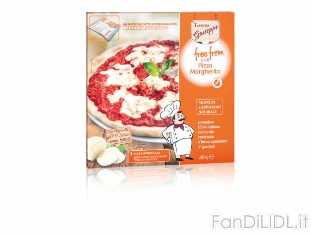 Pizza Margherita Surgelato2021, prezzo 2.39 &#8364; 
- Senza glutine
Caratteristiche
 ...