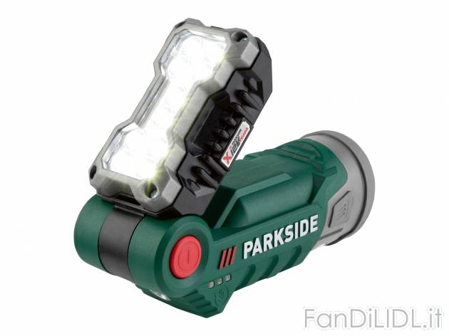 Lampada LED ricaricabile da lavoro Parkside, prezzo 9.99 € 
Attrezzo compatibile ...