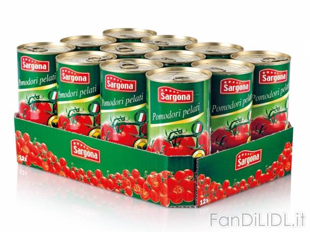 Pomodori pelati alta qualità , prezzo 3,60 &#8364; per 12x 400 g, € 0,75/kg ...