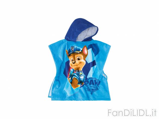 Poncho Asciugamano Per Bambini NASA - 55x55 Cm In Poliestere - Morbido E Assorbente, Licenza Ufficiale