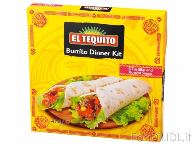 Kit Burrito Dinner , prezzo 2,79 &#8364; per 470 g, € 5,94/kg EUR. 
- Kit ...