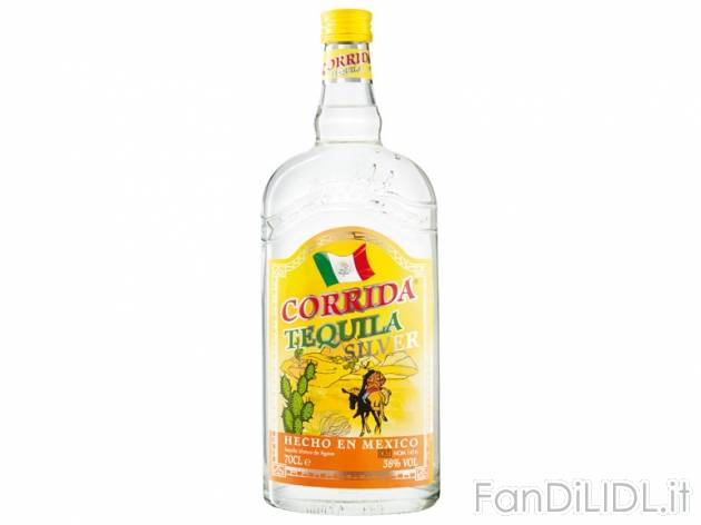 Tequila Silver , prezzo 6,99 &#8364; per 0.7 l, € 9,99/l EUR. 
- 38% Vol. ...