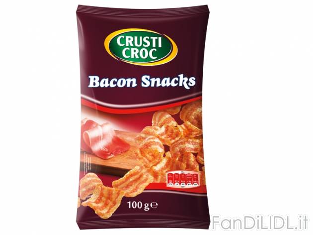 Snack gusto pancetta , prezzo 0,99 &#8364; per 100 g confezione, € 9,90 / ...