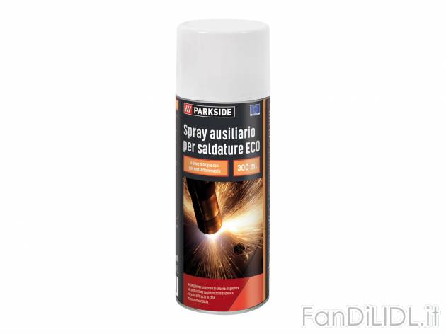 Spray per saldatura Parkside, prezzo 2.49 &#8364; 
300 o 400 ml 
- Antiagglomerante ...