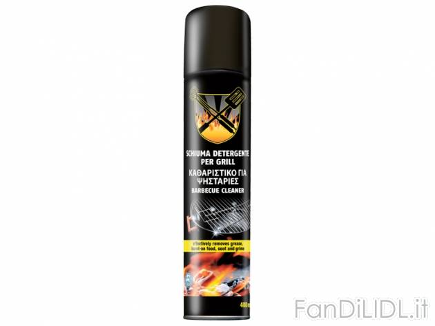 Schiuma detergente per grill , prezzo 1,49 &#8364; per 400 ml, € 3,73/l EUR. ...