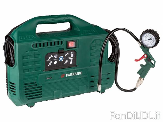 Compressore portatile Parkside, prezzo 59.00 &#8364; 
- Motore elettrico
- Tasca ...