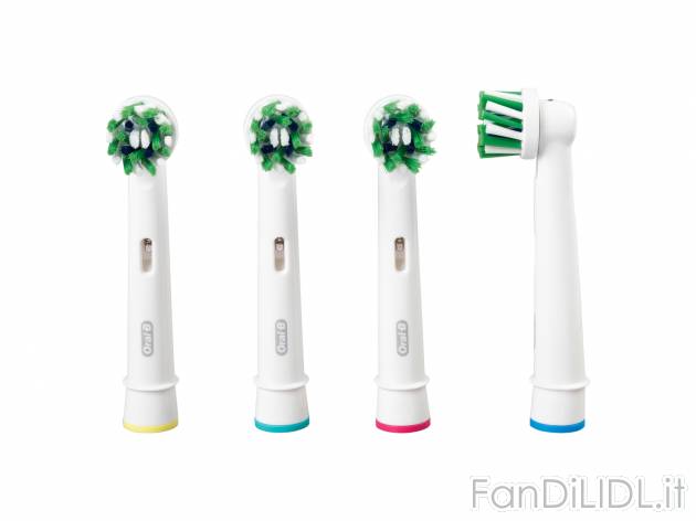 Testine di ricambio per spazzolino elettrico Oral-b, prezzo 14.99 € 
4 pezzi ...