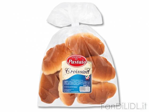 Croissants , prezzo 0,75 &#8364; per Alla confezione 
- Soffici e gustosi 
- ...