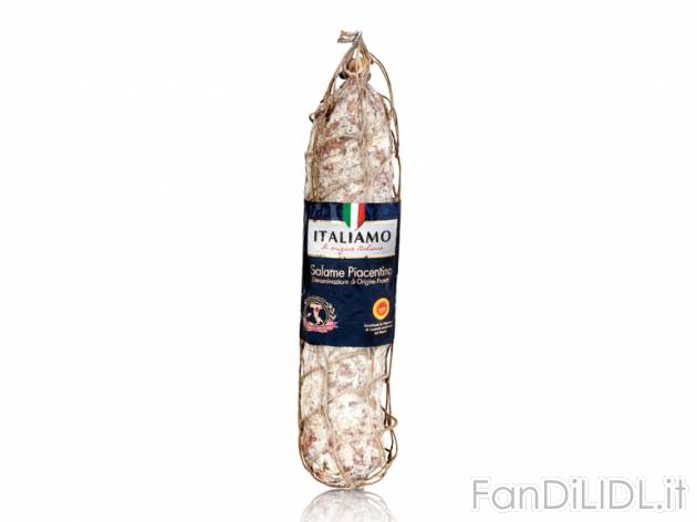 Salame piacentino DOP Italiamo, prezzo 6,99 &#8364; per Al kg 
- Insaccato tipico ...