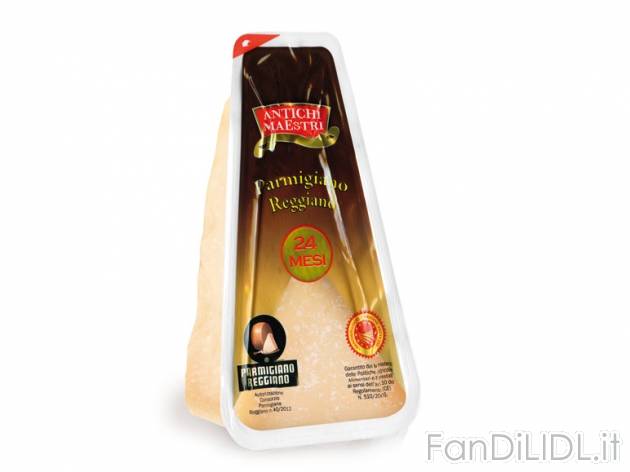 Parmigiano Reggiano DOP , prezzo 9,89 &#8364; per Al kg 
-      Stagionatura 24 mesi