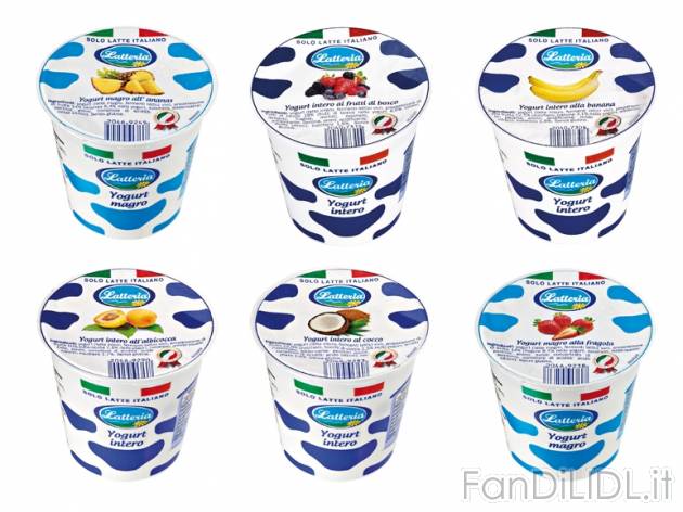 Yogurt intero o magro , prezzo 0,22 &#8364; per 150 g, € 1,47/kg EUR. 
- ...