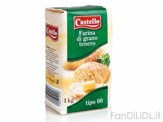 Farina di grano tenero 00 , prezzo 0,39 &#8364; 1 kg 
-      Immancabile in cucina