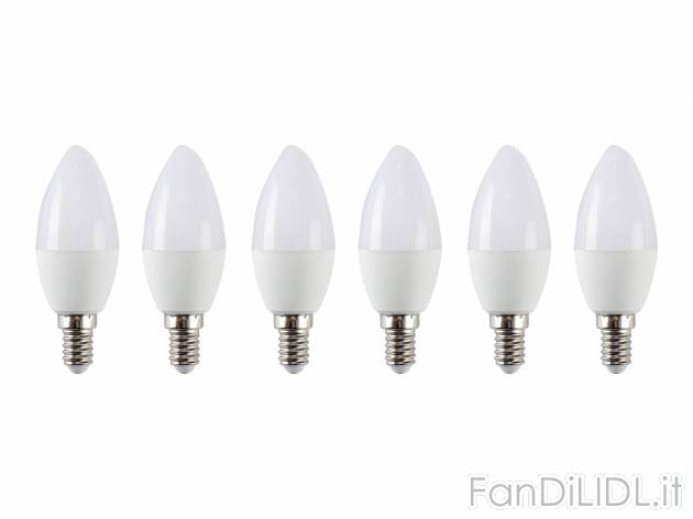 Lampadina LED 3 W Livarno, prezzo 7.99 € 
6 pezzi 
- Bianco caldo, 2700 K
- ...