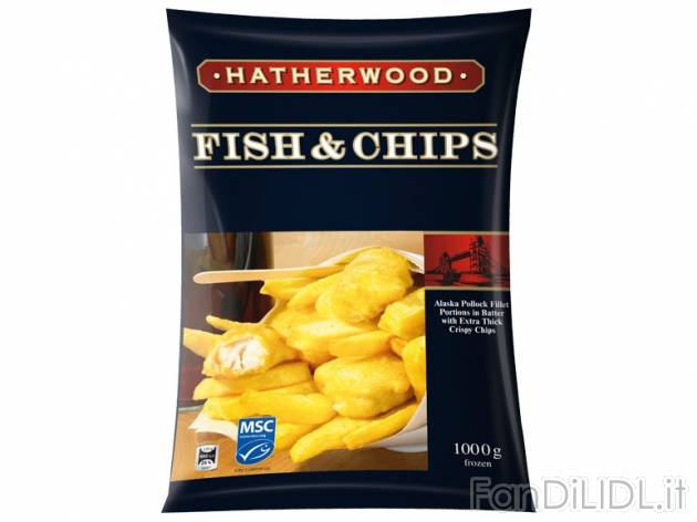 Fish & Chips , prezzo 3,99 &#8364; 1 kg 
- Teneri pezzetti di Pollack d&#039;Alaska ...