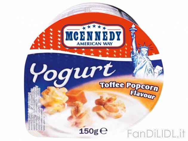 Yogurt McEnnedy, prezzo 0,49 &#8364; per 150 g, € 3,27/kg EUR. 
- Cremoso ...