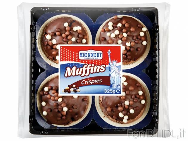 Muffins ricoperti di cioccolato McEnnedy, prezzo 1,69 &#8364; per 325 g, € ...