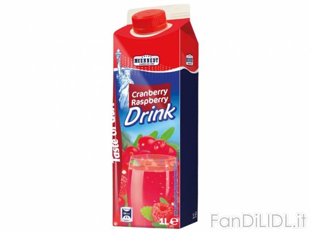 Bevanda con succo di frutti rossi McEnnedy, prezzo 1,29 &#8364; 1 l 
- Al gusto ...