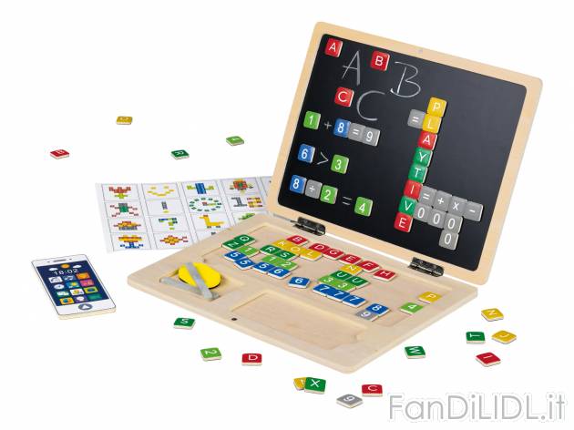 Calendario magnetico o computer in legno per bambini Playtive, prezzo 9.99 &#8364; ...