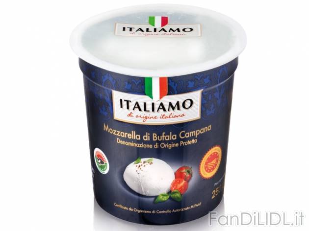 Mozzarella di bufala campana DOP Italiamo, prezzo 1,99 &#8364; per 250 g, € ...