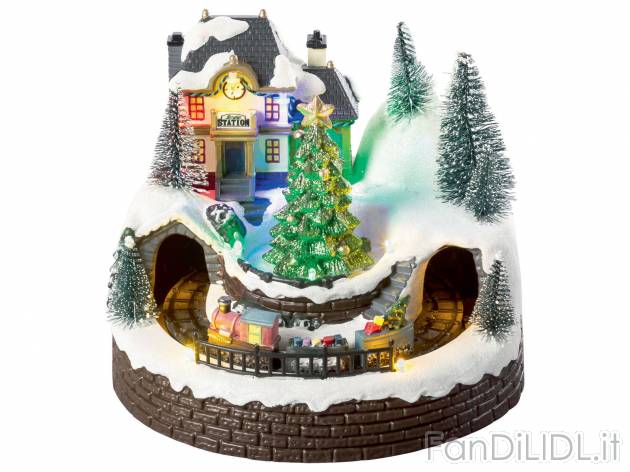 Paesaggio natalizio a LED medio Livarno, prezzo 19.99 &#8364; 
- Con illuminazione, ...