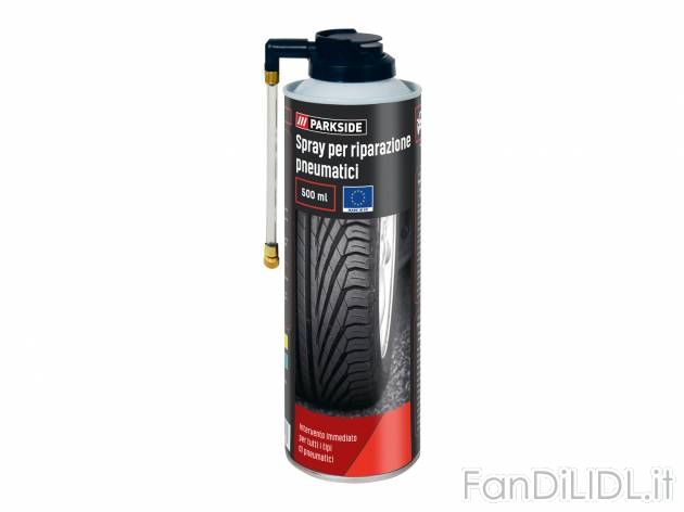 Spray per foratura pneumatici Parkside, prezzo 4.99 &#8364; 
- Spray a base ...