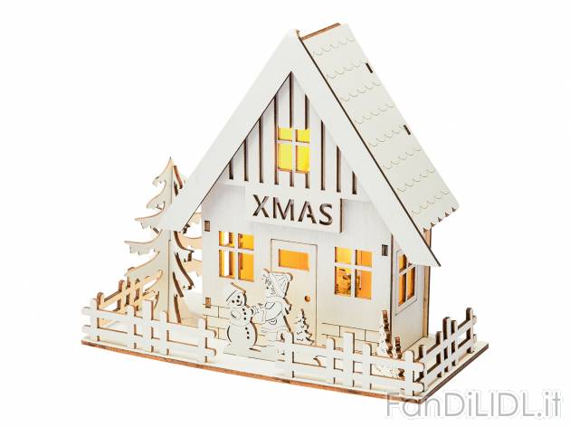 Casetta o paesaggio natalizio a LED Livarno, prezzo 9.99 &#8364; 
- Timer da ...