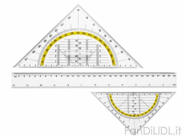 Set strumenti per la geometria, 3 pezzi United Office, prezzo 1,49 &#8364; per ...