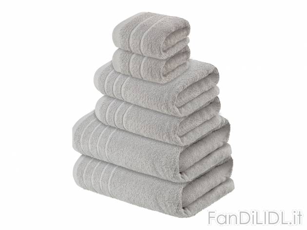 Set asciugamani Livarno, prezzo 14.99 &#8364; 
6 pezzi 
- Puro cotone
- Misure:
- ...