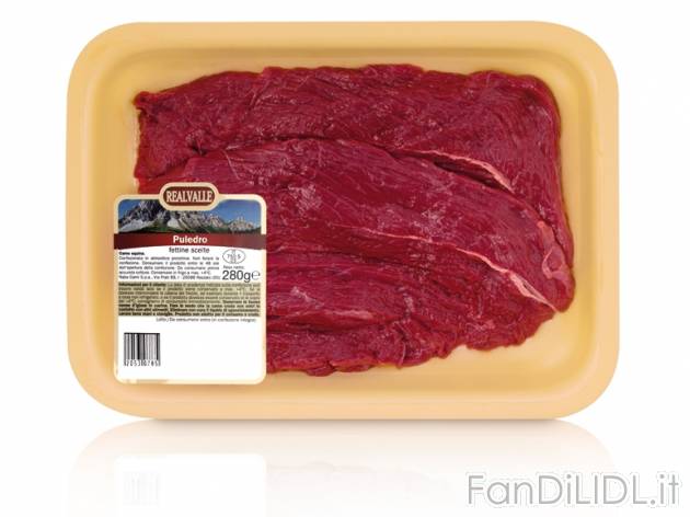 Fettine scelte di puledro , prezzo 2,99 &#8364; per 280 g, € 10,68/kg EUR. ...